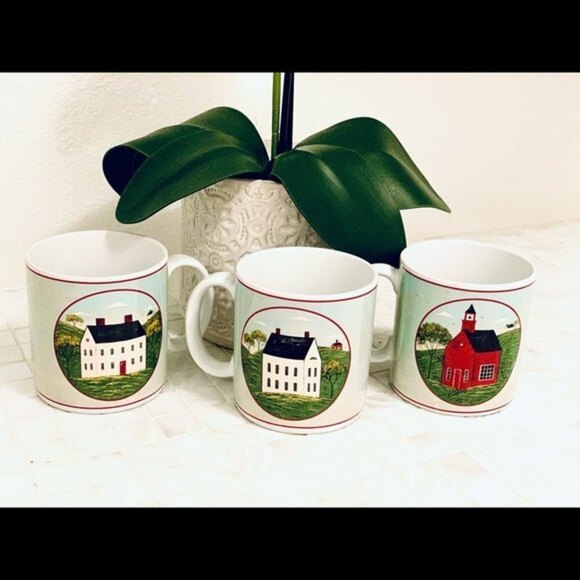 Vintage Warren Kimble Farmhouse Barn Mugs Home Decor‎ - Picture 2 of 9